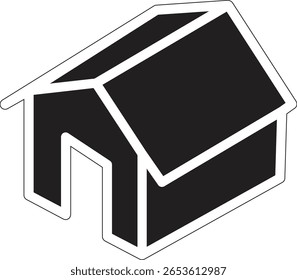 Web home flat icon for apps and websites. Home sign, smart home icon Contains such icons as Home, House, Real Estate, Family, Real Estate Agent, Investment on white background