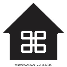 Web home flat icon for apps and websites. Home sign, smart home icon Contains such icons as Home, House, Real Estate, Family, Real Estate Agent, Investment on white background