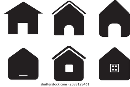 Web home flat icon, buildings, linear icons, Line with editable stroke

