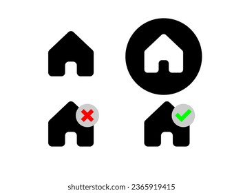 Web home flat icon vector for apps and websites