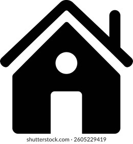 Web Home or House Icon Vector Silhouette Illustration on White Background.