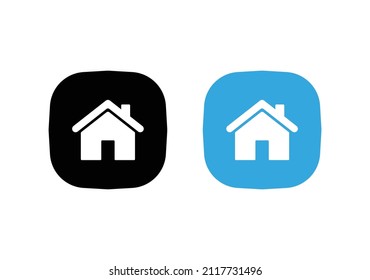 Web Home Icon For Apps And Websites, House Icon, Home Sign In Circle Or Main Page Icon	
