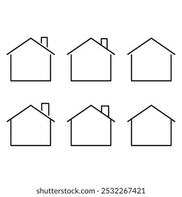 Icono de Web para App y Sitios web. Colección de iconos de casa. Símbolo de la casa Vector