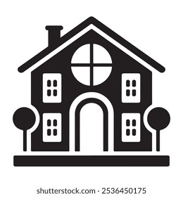 Web home icon for apps and websites.  House symbol.