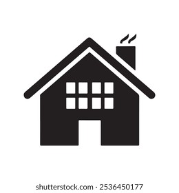 Web home icon for apps and websites.  House symbol.