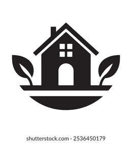 Web home icon for apps and websites.  House symbol.