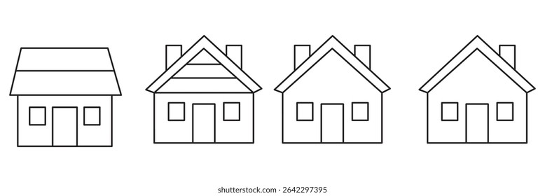 Web home icon for apps and websites, House icon, Home sign Main page icon