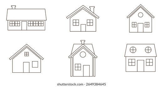 Icono de Web para App y Sitios web. Colección de iconos de casa. Símbolo de la casa, Conjunto de iconos de casa monocromo simple, Conjunto de iconos de casa de Web Pack de iconos de casa eps 10