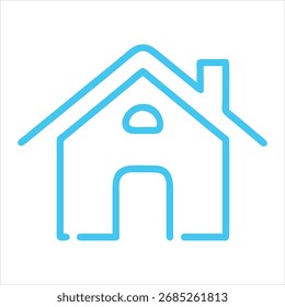 Web-Home-Symbol für Apps und Websites, House-Symbol, Home-Zeichen im Kreis oder Hauptseite-Symbol