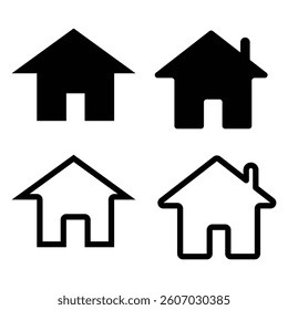 Web home icon collection. house icon isolated background vector illustration.