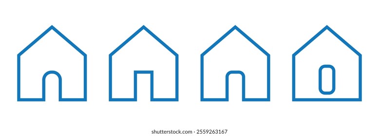 Web home icon. minimal home icon - web homepage symbol - vector website sign.