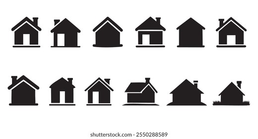 Web-Home-Icon-Set, für Apps und Websites. Home-Symbole der Kollektion. Haussymbol