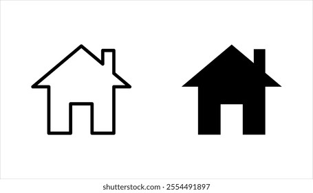 Web home icon set for apps and websites. Collection home icons. vector illustration on white background