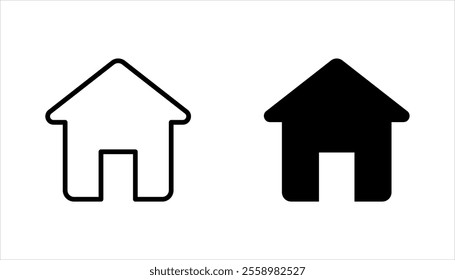 Web home icon set for apps and websites. Collection home icons. vector illustration on white background