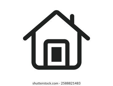 Web home icon sign isolated on white background vector illustration.
