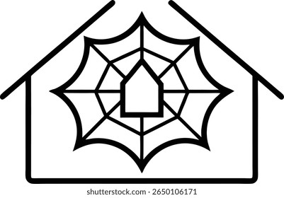 Web Home Icon Sign with Transparent Background for Website and App Design