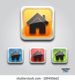 Web home icon square