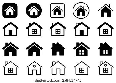 Web home icon icon, vector set, House icon, home icon for apps and websites. House icons sign. Vector illustration.