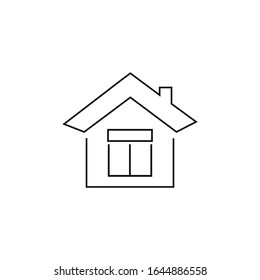 Web home line icon in flat. Vector