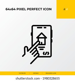 icono de página principal Web. diseño y desarrollo web icono perfecto de 64x64 píxeles