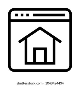 web home page Vector line icon