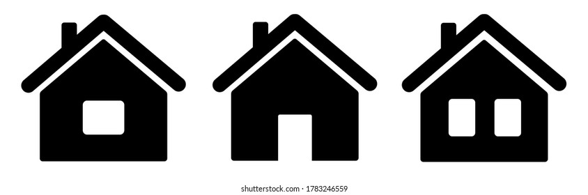 Web homes flats icons for apps and wabsites. House icons .