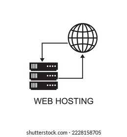 web host icon , technology icon