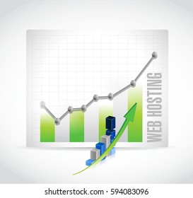 Web hosting business graph sign concept illustration graphic design