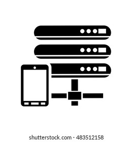 web hosting and cellphone icon