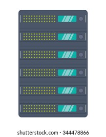 Web hosting and cloud computing icon graphic design, vector illustration