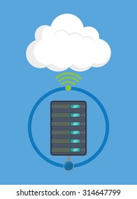 web hosting concept with cloud computing icons design, vector illustration 10 eps graphic.