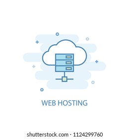 Web Hosting concept trendy icon. Simple line, colored illustration. Web Hosting concept symbol flat design from eCommerce  set. Can be used for UI/UX