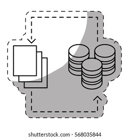 web hosting or data center related icons sticker image vector illustration design 