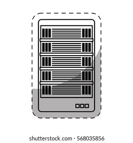 web hosting or data center related icons sticker image vector illustration design 