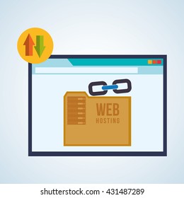 Web Hosting design. Data center  icon. Isolated illustration , vector