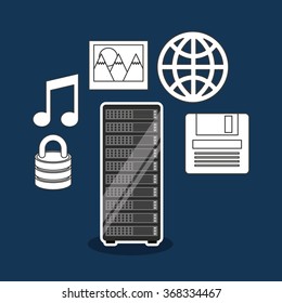 web hosting design, vector illustration eps10 graphic 