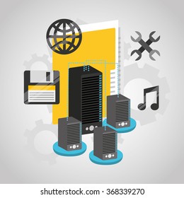 web hosting design, vector illustration eps10 graphic 