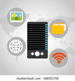 web hosting design, vector illustration eps10 graphic 