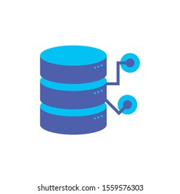 web hosting icon design, Digital technology communication social media internet web and wireless theme Vector illustration