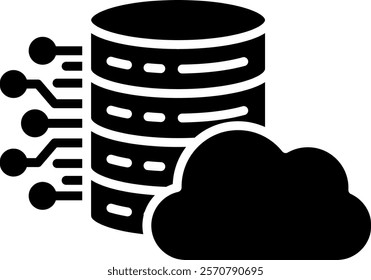 Web Hosting Icon Glyph Vector Illustration