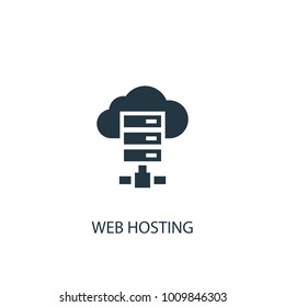 Web Hosting icon. Logo element illustration. Web Hosting symbol design from eCommerce collection. Simple Web Hosting concept. Can be used in web and mobile.