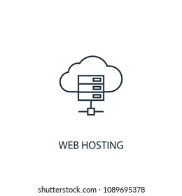 Web Hosting icon. Logo element illustration. Web Hosting symbol design from eCommerce collection. Simple Web Hosting concept. Can be used in web and mobile.