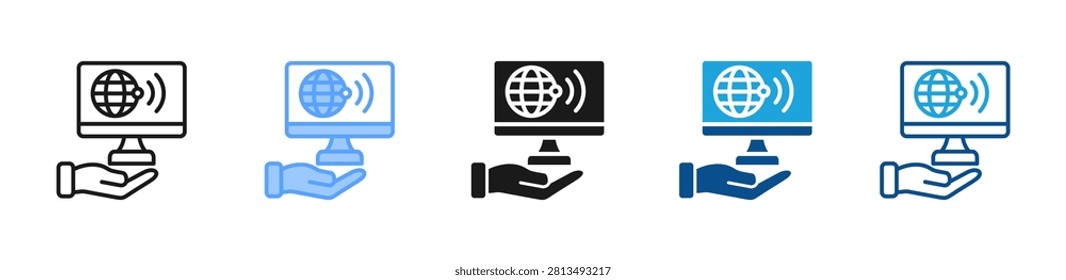 Web Hosting web icon with multiple style collection