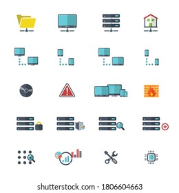 Web Hosting Icon Set. EPS10 vector icon set.