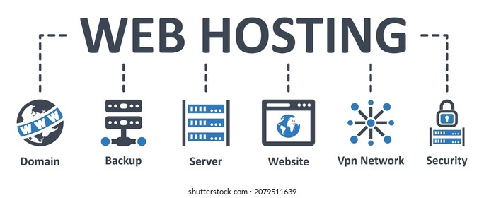 Web Hosting icon - vector illustration . web, website, hosting, domain, backup, server, infographic, template, presentation, concept, banner, pictogram, icon set, icons .