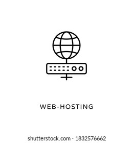 Web Hosting icon in vector. Logotype