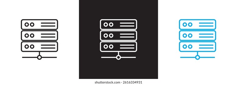 Web hosting icon. Vector for websites, mobile interfaces, presentations, banner, visual branding etc. Vector illustration. isolated on white and black background. EPS 10