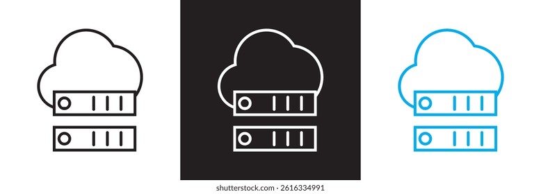 Web hosting icon. Vector for websites, mobile interfaces, presentations, banner, visual branding etc. Vector illustration. isolated on white and black background. EPS 10