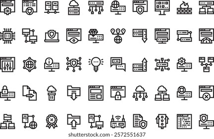 Web hosting icons High-Quality Vector Icons Collection with Editable Stroke. Ideal for Professional and Creative Projects.