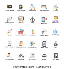 Web Hosting Icons Set  